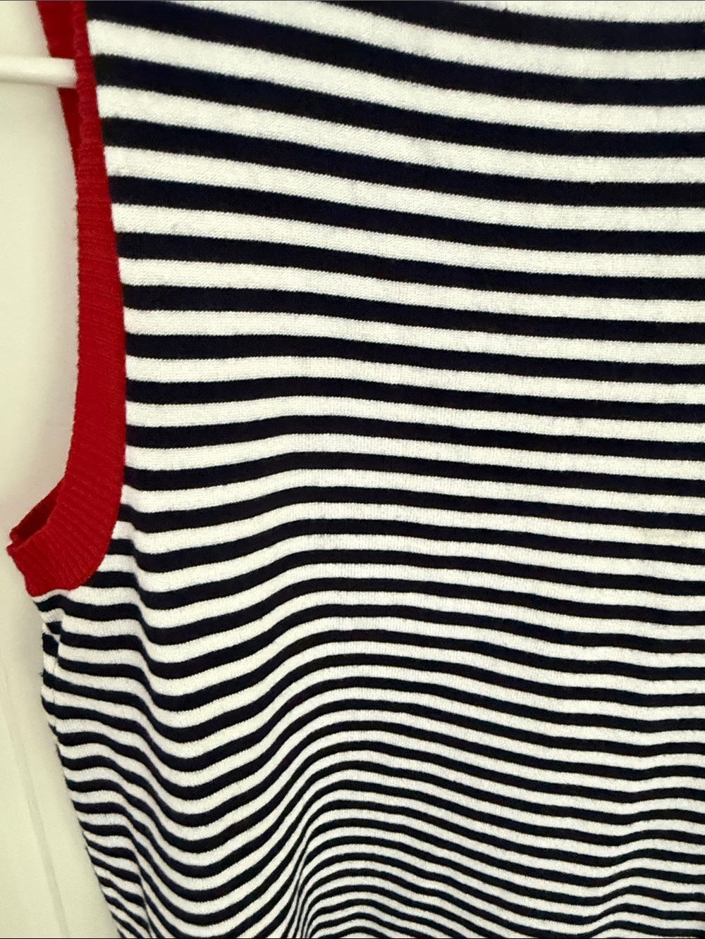 DONOTOO Black & White Striped Tank with Red Trim - Picture 3 of 3